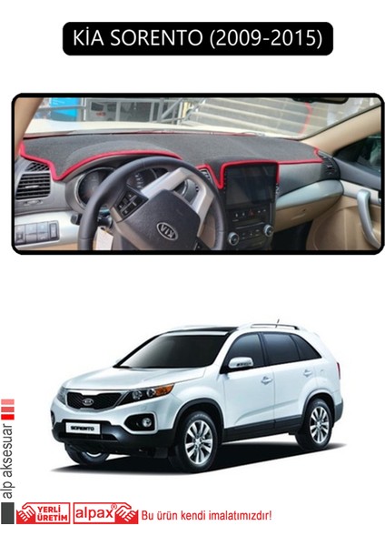 Kia Sorento 2009-2015TORPİDO Koruma Halısı Siyah Kenar
