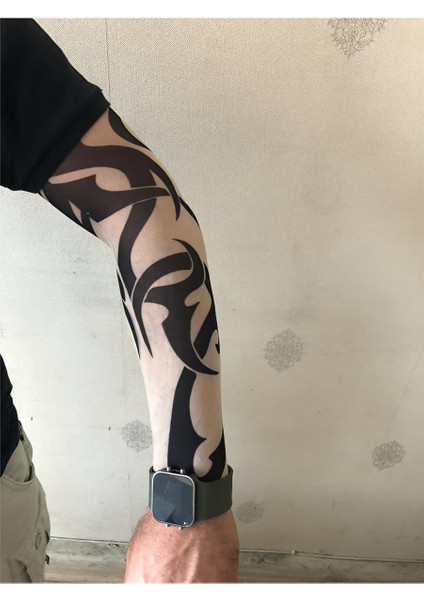Giyilebilir Dövme Tribal Dövme Çift Kol