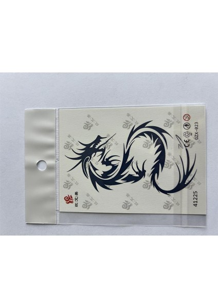 Dragon Minimal 11X8 cm Yarı Kalıcı Geçici Dövme Yapıştırma Dövme