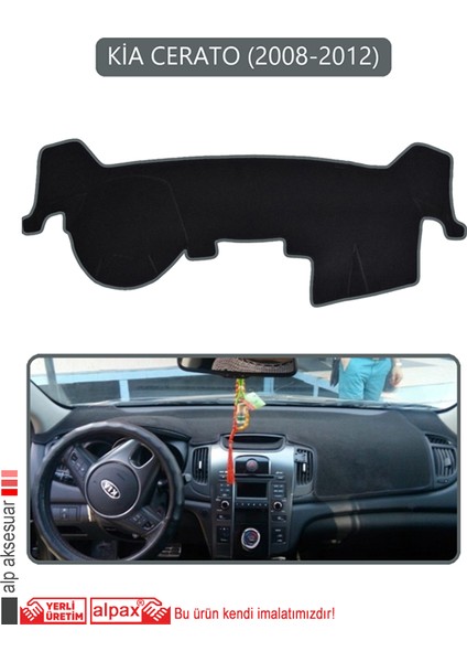 Kia Cerato 2008-2012TORPİDO Koruma Halısı Gri Kenar