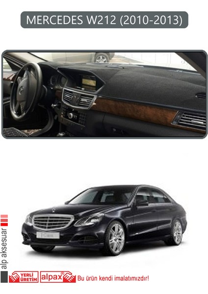 Mercedes W212 2010-2013TORPİDO Koruma Halısı Gri Kenar