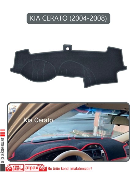 Kia Cerato 2004-2008TORPİDO Koruma Halısı Gri Kenar