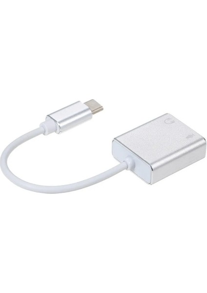 Type-C Tipi Harici Ses Kartı Adaptörü Hi-Fi Magic Voice 7.1 Ch Ses Kartı Adaptörü Kulaklık Mikrofon Dizüstü Çevirici Yüksek Hızlı Type Ses Kartı