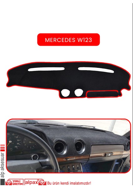 Mercedes W123TORPİDO Koruma Halısı Kırmızı Kenar