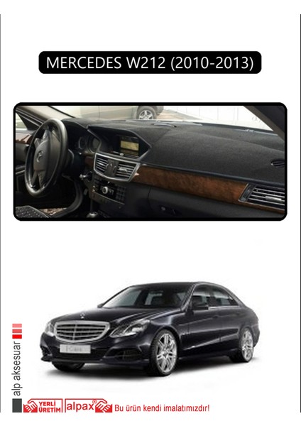 Mercedes W212 2010-2013TORPİDO Koruma Halısı Siyah Kenar