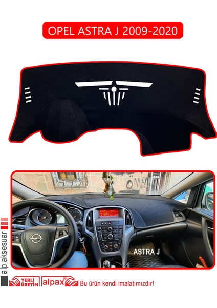 Opel Astra J (2009-2020)TORPİDO Koruma Halısı Kırmızı Kenar