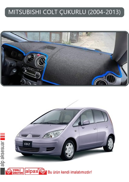 Mıtsubıshı Colt Çukurlu 2004-2013TORPİDO Koruma Halısı Gri Kenar