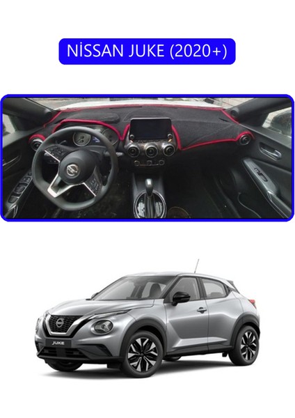 Nissan Juke 2020+TORPİDO Koruma Halısı Mavi Kenar