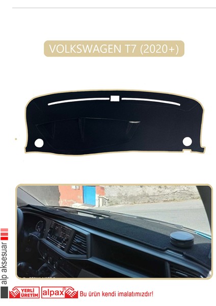 Volkswagen T7 (2020+)TORPİDO Koruma Halısı Bej Kenar