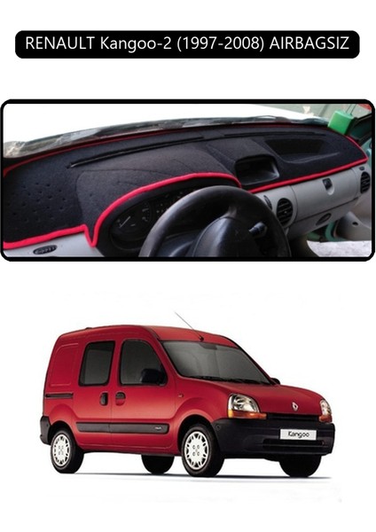 Renault Kangoo-2 (1997-2008) Aırbagsıztorpido Koruma Halısı Siyah Kenar