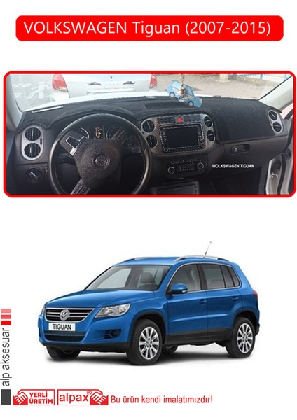 Volkswagen Tiguan (2007-2015) ;torpido Koruma Halısı Kırmızı Kenar
