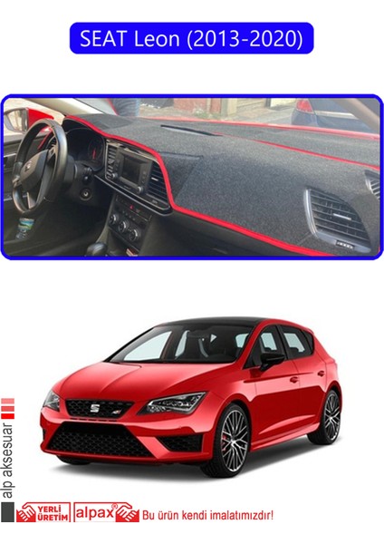 Seat Leon (2013-2020)TORPİDO Koruma Halısı Mavi Kenar