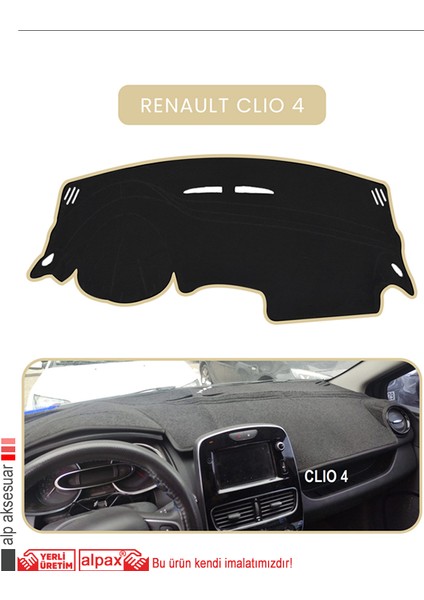 Renault Clio 4torpido Koruma Halısı Bej Kenar