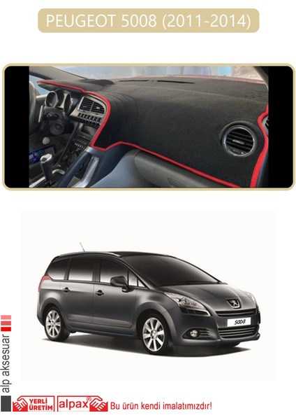 Peugeot 5008 (2011-2014)TORPİDO Koruma Halısı Bej Kenar