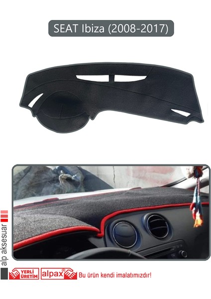 Seat Ibiza (2008-2017)TORPİDO Koruma Halısı Gri Kenar