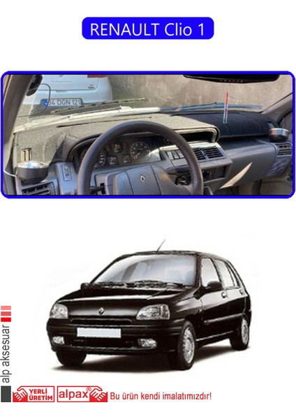 Renault Clio 1torpido Koruma Halısı Mavi Kenar