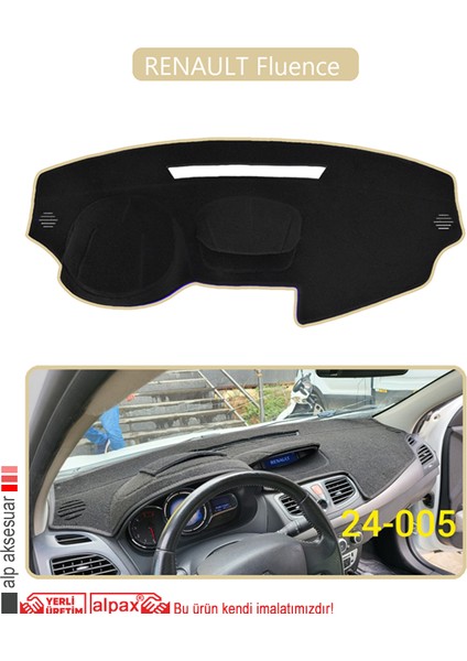Renault Fluence Torpido Koruma Halısı Bej Kenar