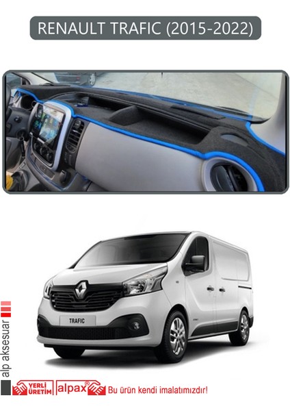 Renault Trafıc (2015-2022)TORPİDO Koruma Halısı Gri Kenar