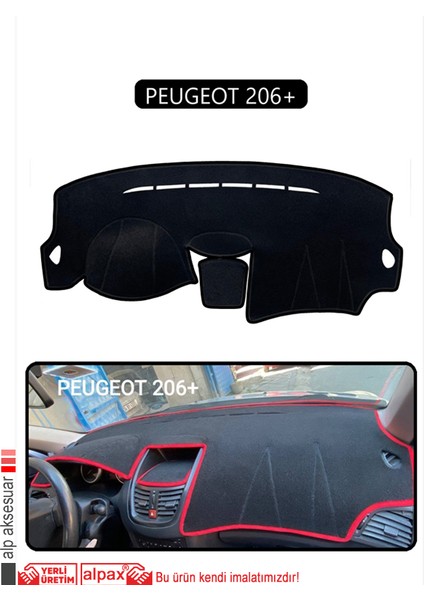 Peugeot 206+TORPİDO Koruma Halısı Siyah Kenar