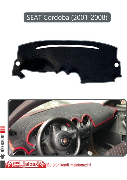 Seat Cordoba (2001-2008)TORPİDO Koruma Halısı Gri Kenar