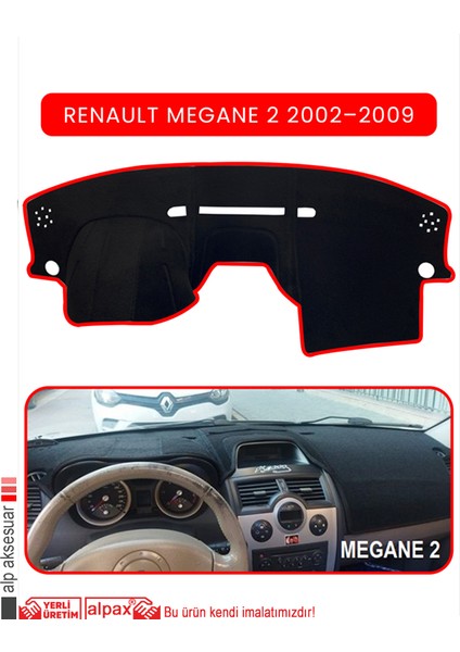 Renault Megane 2 (2002–2009)TORPİDO Koruma Halısı Kırmızı Kenar