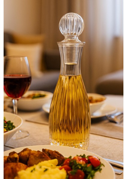 1000'ML El Yapımı Cam Kapaklı Karaf/sürahi