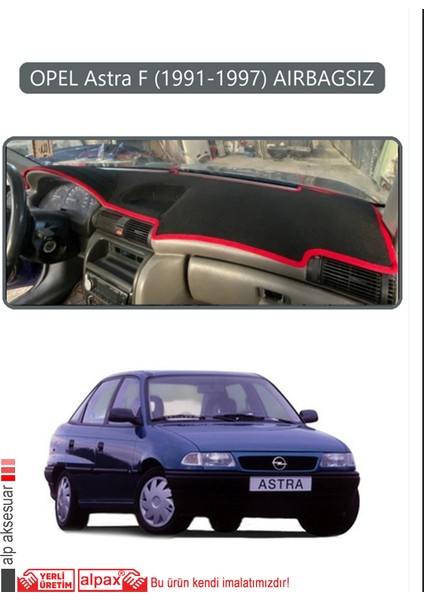 Opel Astra F 1991-1997 Aırbagsıztorpido Koruma Halısı Gri Kenar