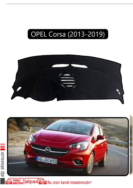 Opel Corsa (2013-2019)TORPİDO Koruma Halısı Siyah Kenar
