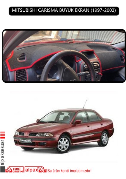 Mıtsubıshı Carısma Büyük Ekran 1997-2003TORPİDO Koruma Halısı Siyah Kenar