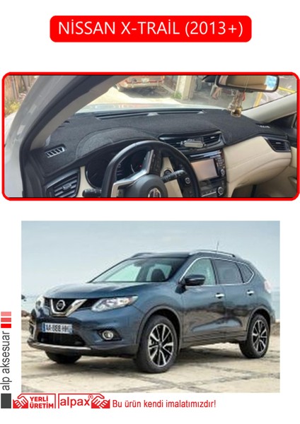Nissan X-Trail 2013+TORPİDO Koruma Halısı Kırmızı Kenar