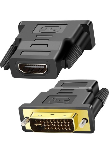 HDMI To DVI 24+5 DVI To HDMI Kablo Altın Uçlu Hdmı-Dvı Kablosu Erkek Tv Hd Pc Projektör Bilgisayar Monitör /ps3/ps4/ps5 Uyumlu Dönüştürücü Çevirici