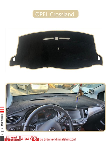Opel Crossland Torpido Koruma Halısı Bej Kenar