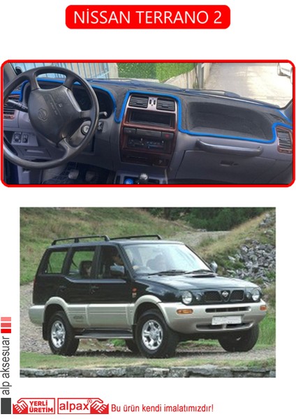 Nissan Terrano 2torpido Koruma Halısı Kırmızı Kenar