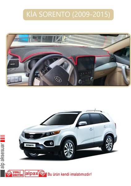 Kia Sorento 2009-2015TORPİDO Koruma Halısı Bej Kenar