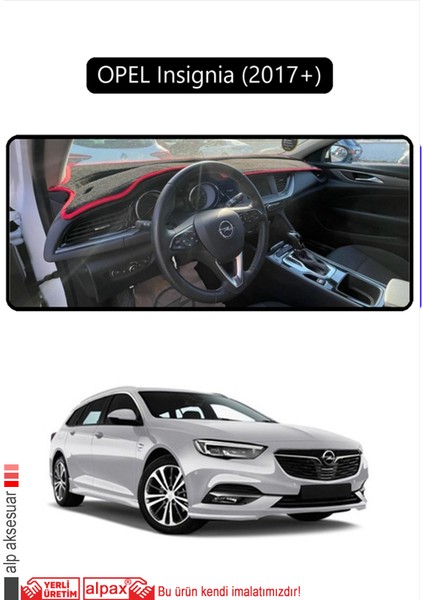 Opel Insignia (2017 + )Torpido Koruma Halısı Siyah Kenar