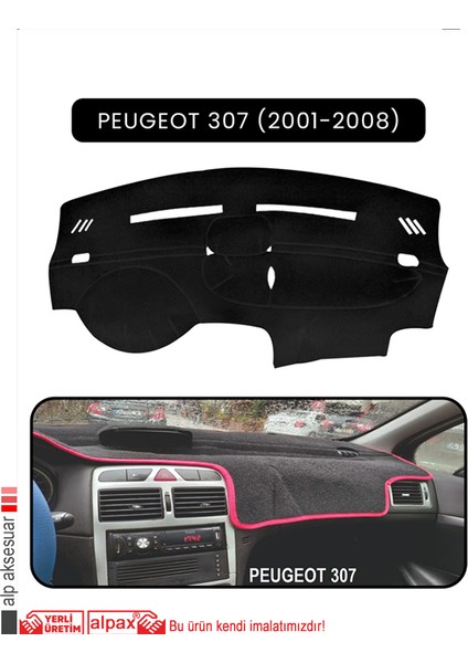 Peugeot 307 (2001-2008)TORPİDO Koruma Halısı Siyah Kenar