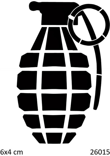 El Bombası Geçici Dövme Şablonu