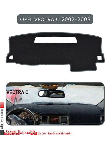Opel Vectra C 2002-2008 Torpido Koruma Halısı Gri Kenar