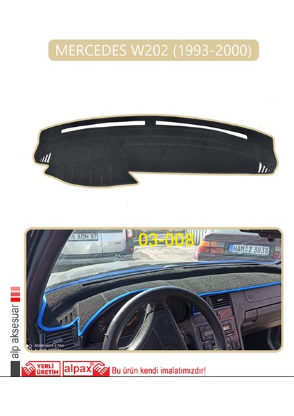 Mercedes W202 1993-2000TORPİDO Koruma Halısı Bej Kenar