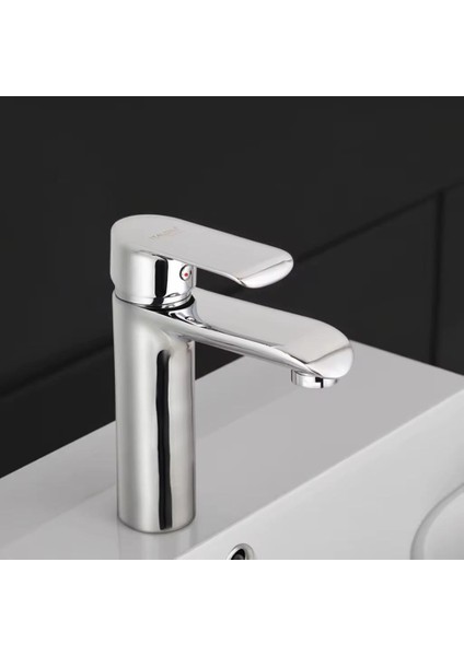 Krom Lavabo Bataryası Gümüş Paslanmaz Prinç Yüksek Gövde Garantili Banyo Musluk Aç Kapa Ergonomik modelleri