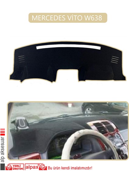 Mercedes Vito W638 Torpido Koruma Halısı Bej Kenar
