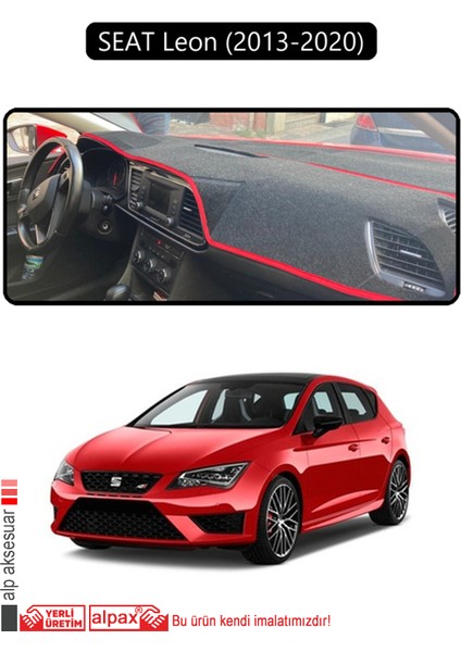 Seat Leon (2013-2020)TORPİDO Koruma Halısı Siyah Kenar