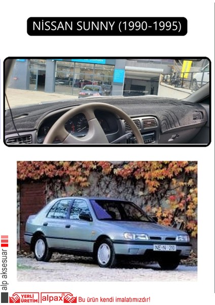 Nissan Sunny 1990-1995TORPİDO Koruma Halısı Siyah Kenar
