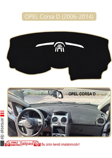 Opel Corsa D (2006-2014)TORPİDO Koruma Halısı Bej Kenar