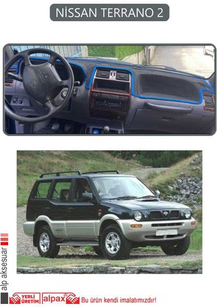 Nissan Terrano 2torpido Koruma Halısı Gri Kenar