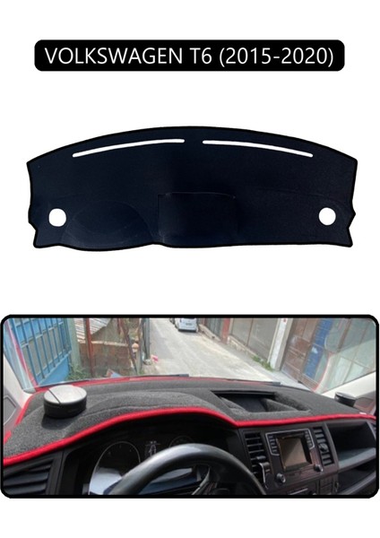 Volkswagen T6 (2015-2020)TORPİDO Koruma Halısı Siyah Kenar