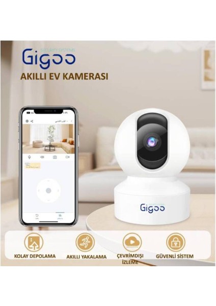 Kablosuz Şarjlı 360 Derece Gece Görüşlü Ip Wifi Akıllı Ev Güvenlik Bebek Kamerası Cloud Strorage fiyatları