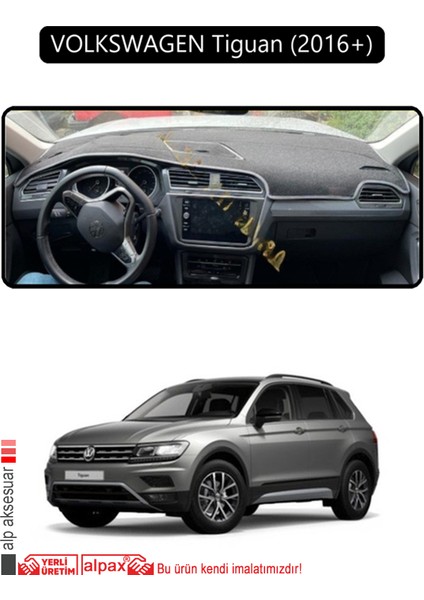 Volkswagen Tiguan (2016+) ;torpido Koruma Halısı Siyah Kenar