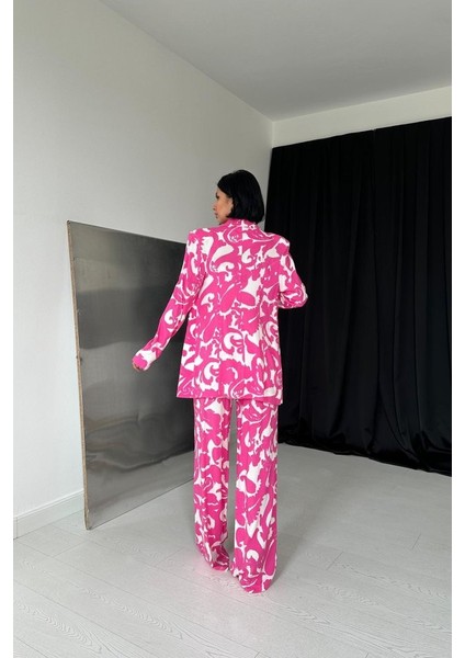 Fuşya Ceket ve Pantolon Takım