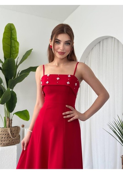 Acco Taş Detaylı Elbise